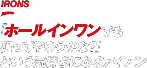 IRONS / 「ホールインワンでも狙ってやろうかな？」という気持ちになるアイアン