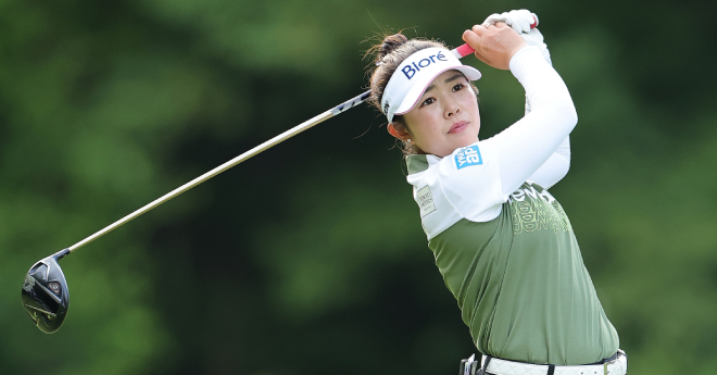 山下美夢有、2週連続Vへ首位浮上「何とか今日もアンダーで回れた」