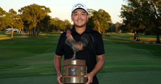 台湾のケビン・ユがツアー初優勝　プレーオフでビュー・ホスラーを下す