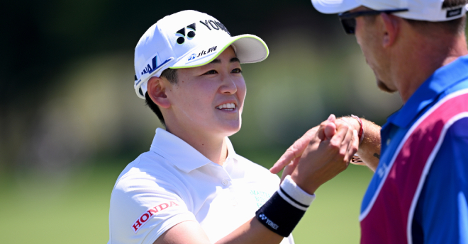 岩井明愛が単独トップ発進　西郷真央3位、原英莉花8位、渋野日向子20位