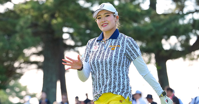 桑木志帆が「68」で午前組首位「思ったよりもいいスコアで回ることができた」