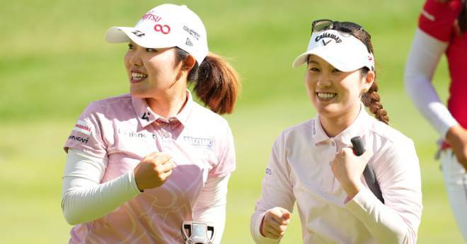 古江彩佳＆西村優菜が「61」で2位浮上　1打差追う3日目も「しっかり集中して」